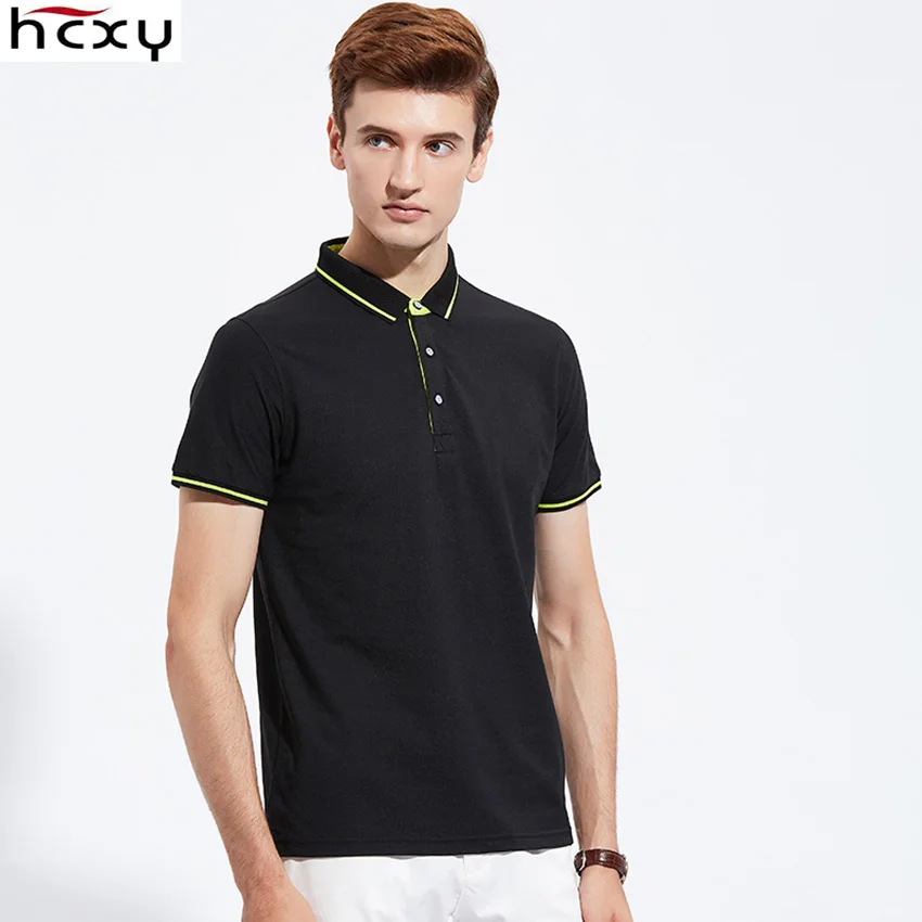 HCXY 2019 летние мужские рубашки поло с коротким рукавом и женские парные эластичные
