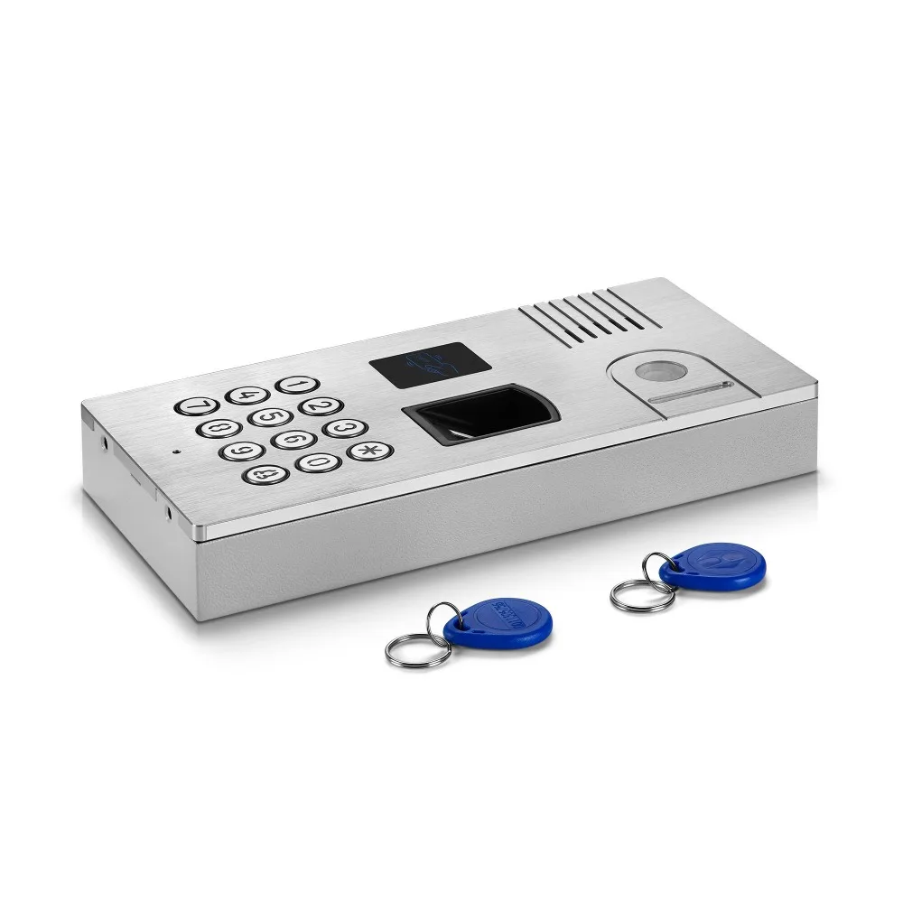 Видеодомофон с распознаванием отпечатков пальцев и RFID-считывателем цветной