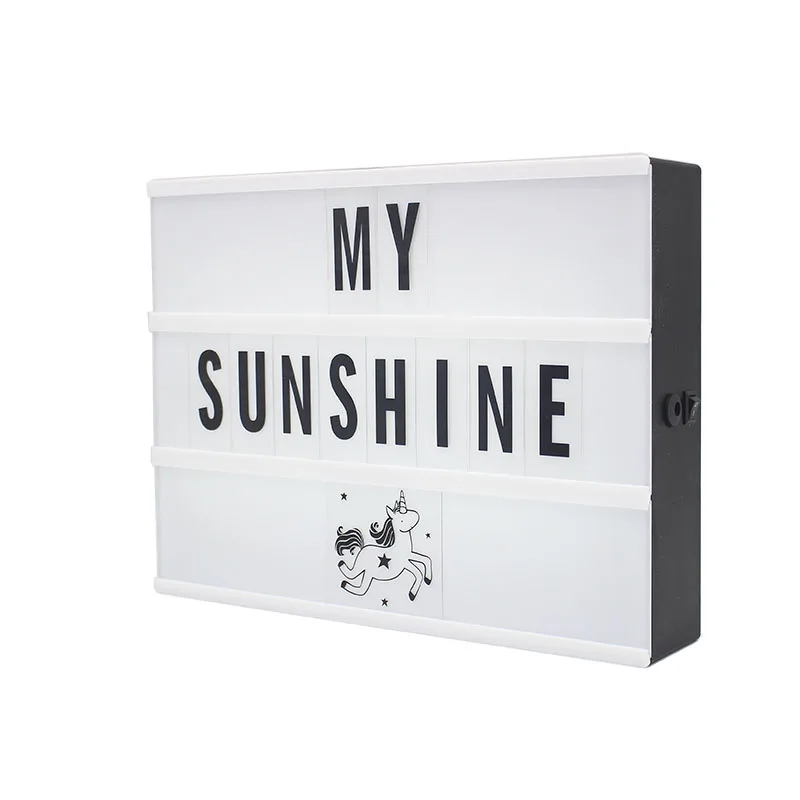 DIY LED кинематографический Черный А4 световая коробка ночник использование USB