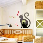 Светящиеся виниловые наклейки на стену My Cat city стикер на стены любовь, светится в темноте, для спальни, гостиной, домашнего декора