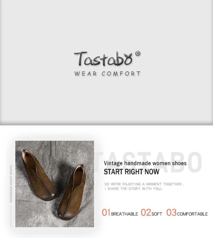 Tastabo/кожаная женская обувь; женская обувь на плоской подошве; удобная женская обувь ручной работы из натуральной кожи; повседневная обувь на молнии