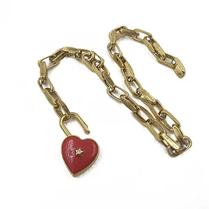 heart necklace A Rongho, Винтажное колье с красным сердцем, колье для женщин, Готическая металлическая цепочка, ожерелье с подвеской в виде звездочки и сердца, женское массивное ожерелье - Окраска металла: heart necklace A