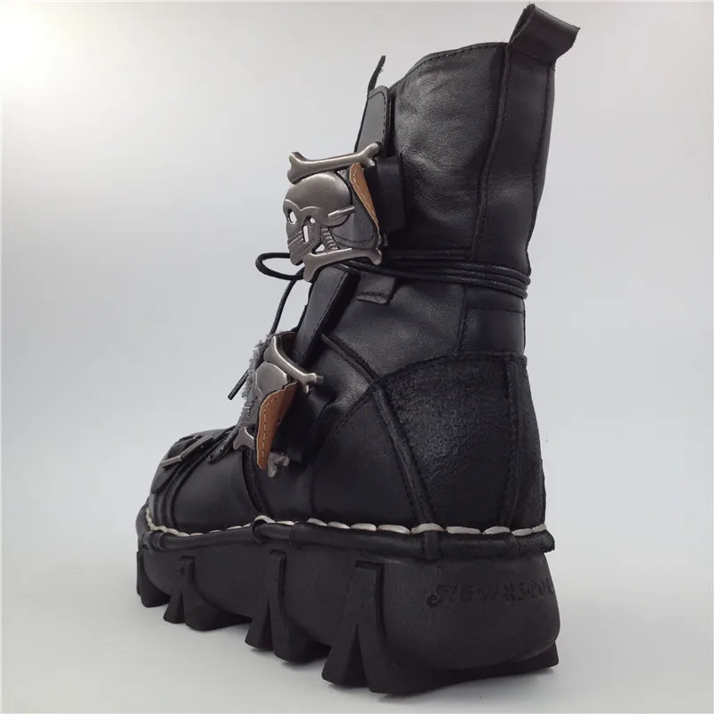 Лидер продаж; Botas Goticas Hombre; зимние мужские ботинки из натуральной кожи; обувь в стиле панк; ND50