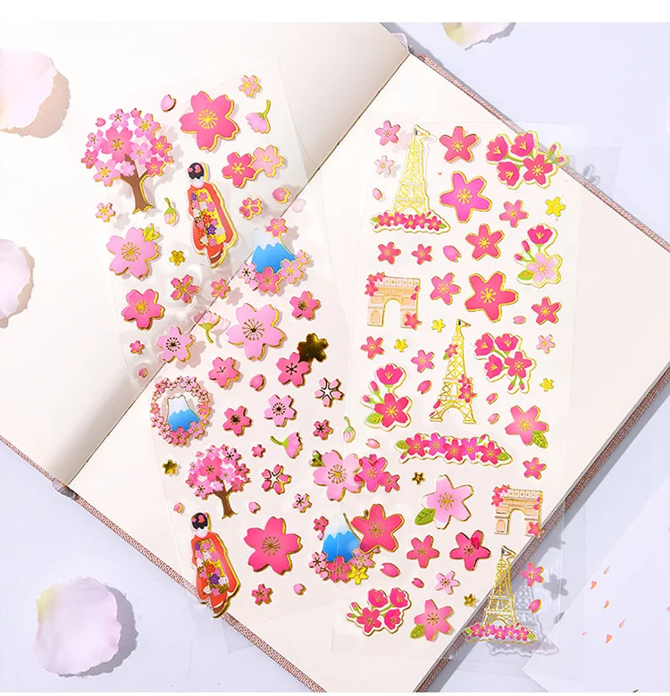 1 лист милые декоративные наклейки Kawaii на мобильный телефон позолоченный милый