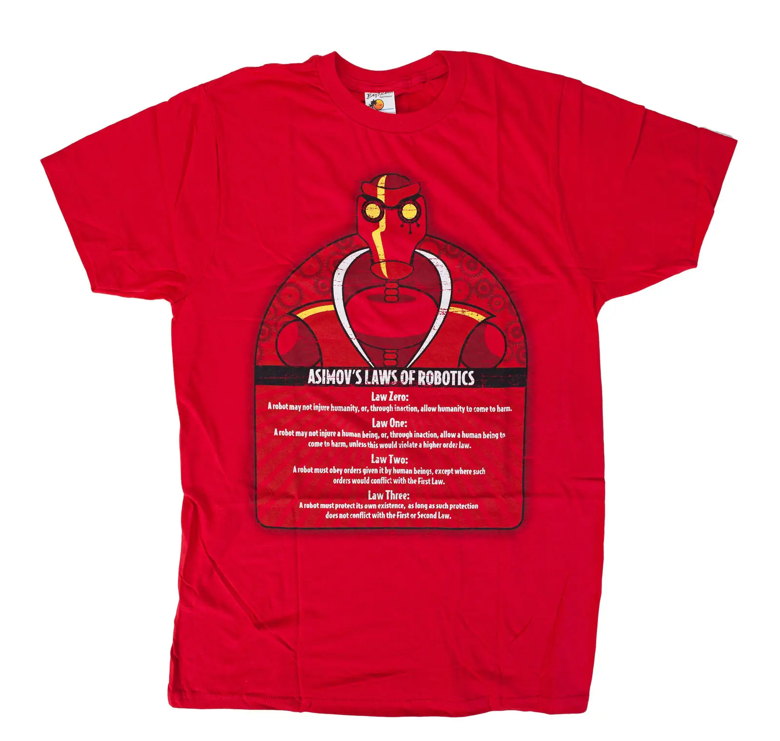 Робот Одежда для мальчиков и девочек 3 законы перечный соус Красная футболка |