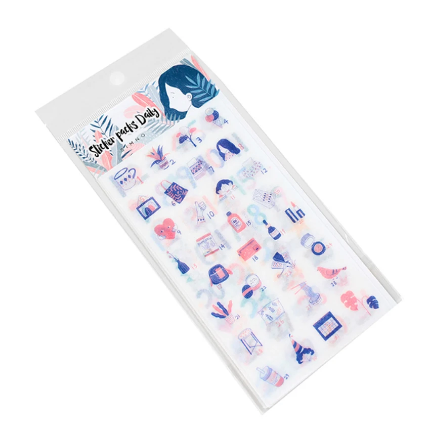 4 лампочки простой креативный календарь ежедневная жизнь стикер альбом