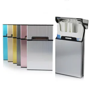 Новинка, ультратонкий Модный чехол для сигарет с креативной личностью, тонкая металлическая коробка для сигарет, Подарочная коробка, Женский держатель для сигарет