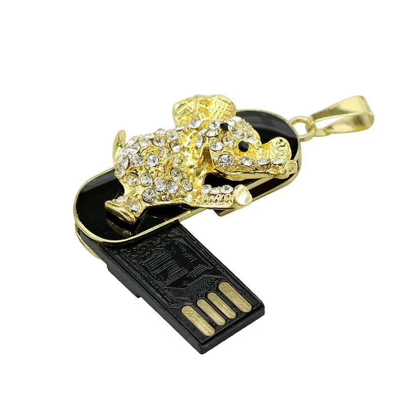 С рисунком кота из мультфильма с леопардовым принтом дельфина 16G 32G USB 2 0 флэш