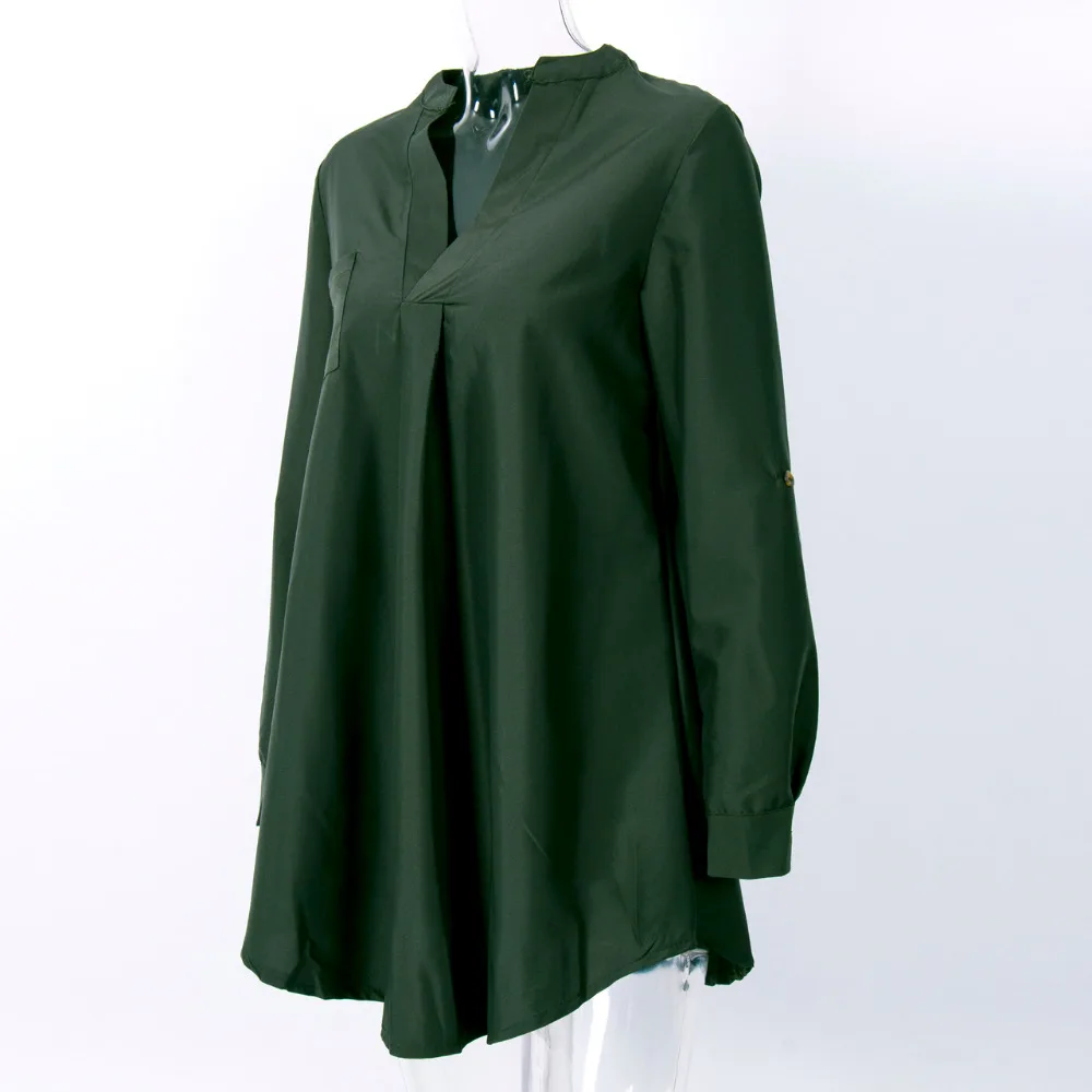 Женская блузка белая Армейская зеленая с длинным рукавом|spring clothes|new blousesblouse white |