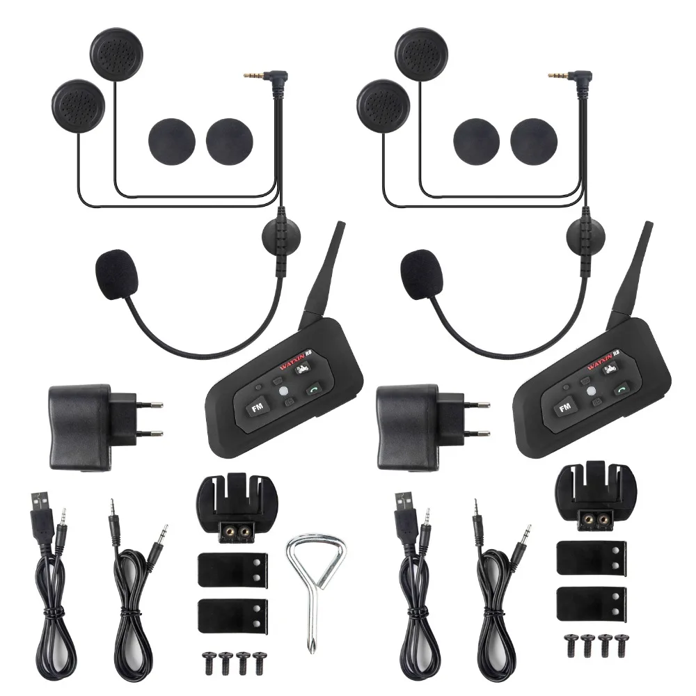 Bluetooth интерком для мотоциклетного шлема 2 шт. 1200 м|bluetooth intercom|headset intercommotorcycle helmet