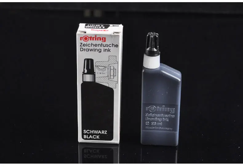 Чернил для рисования Rotring, для кальки и линейной доски, для изографа rotring, чернил черный/синий/красный/зеленый/белый 1 шт