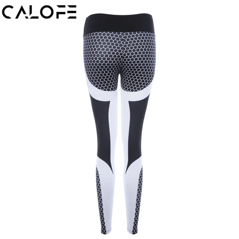 CALOFE штаны для йоги в полоску с Сотами женские спортивные Леггинсы бега пуш ап