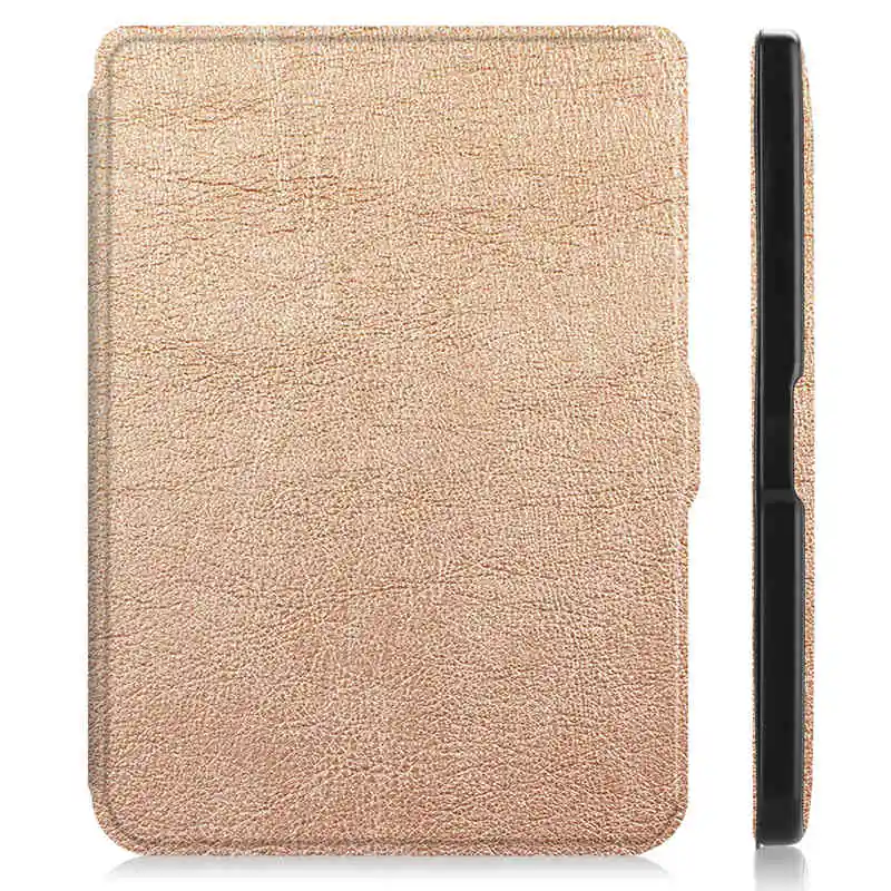 gold Ультра тонкий смарт-чехол для Kobo Clara Clear HD 6 дюймов pu кожаный чехол электронные книги Защитный Чехол+ пленка+ ручка - Цвет: gold