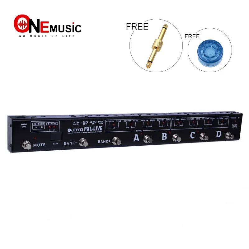 JOYO PXL Live Programable Looper управление станцией Педальный переключатель двойной 4 канала с MIDI out Buffered bypass