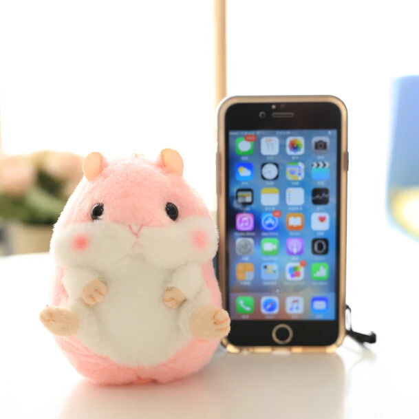 Aeruiy soft plush cartoon animal Pink/Blue small Hamster toy doll key chain stuffed mouse creative lover &amp birthday gift | Игрушки и