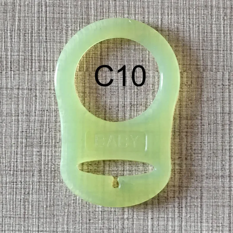 C10 10 шт. прозрачный цветной силиконовый детский новорожденный Mam пустышка Адаптер кольца пустышка зажим цепочка держатель соска - Цвет: C10