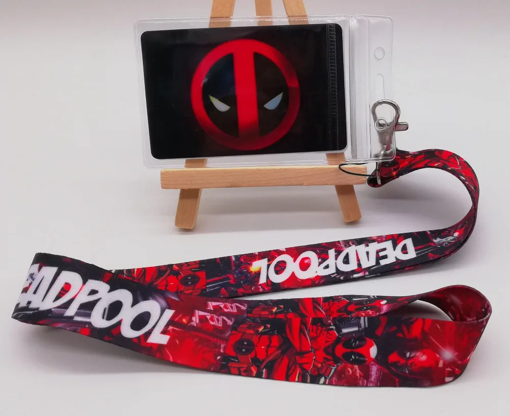 Розничная продажа 1 шт. держатель для карт с шейным ремешком Deadpool автобусов