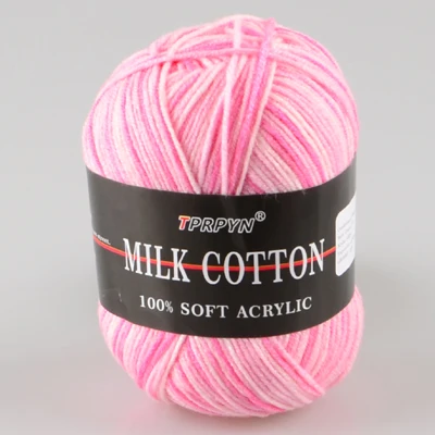 01 pink camou TPRPYN 10 шт = 500 г красочное 3-слойное сегментное окрашенное молочное хлопчатобумажное одеяло для куклы ручной работы пряжа для вязания крючком BR23123 - Цвет: 01 pink camou