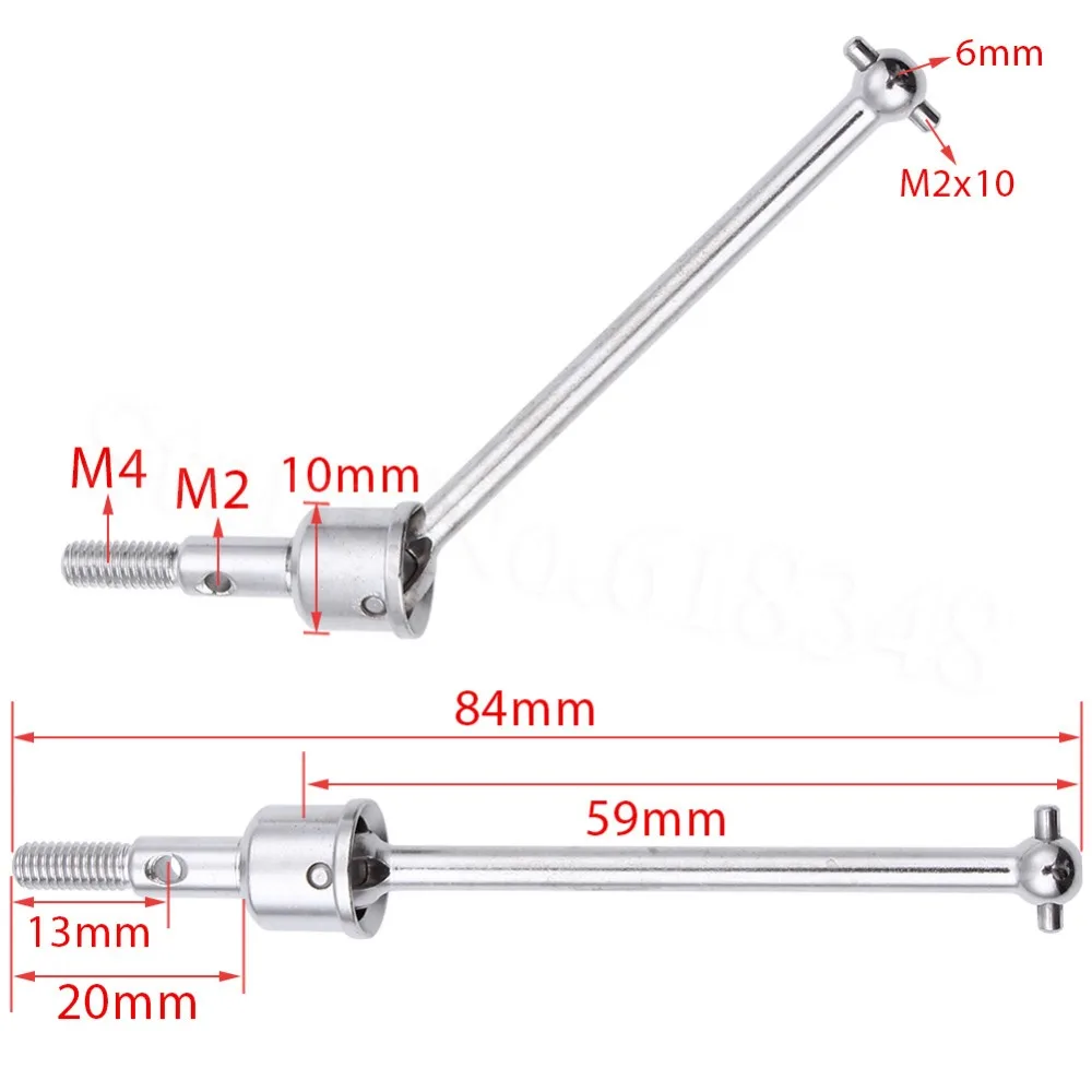 Wholesale 10Pair/Lot HSP 122015 Steel Universal Dogbone Shaft Joint 2P For 1:10 RC Model Car XSTRPOWER 94122 On Road | Игрушки и хобби