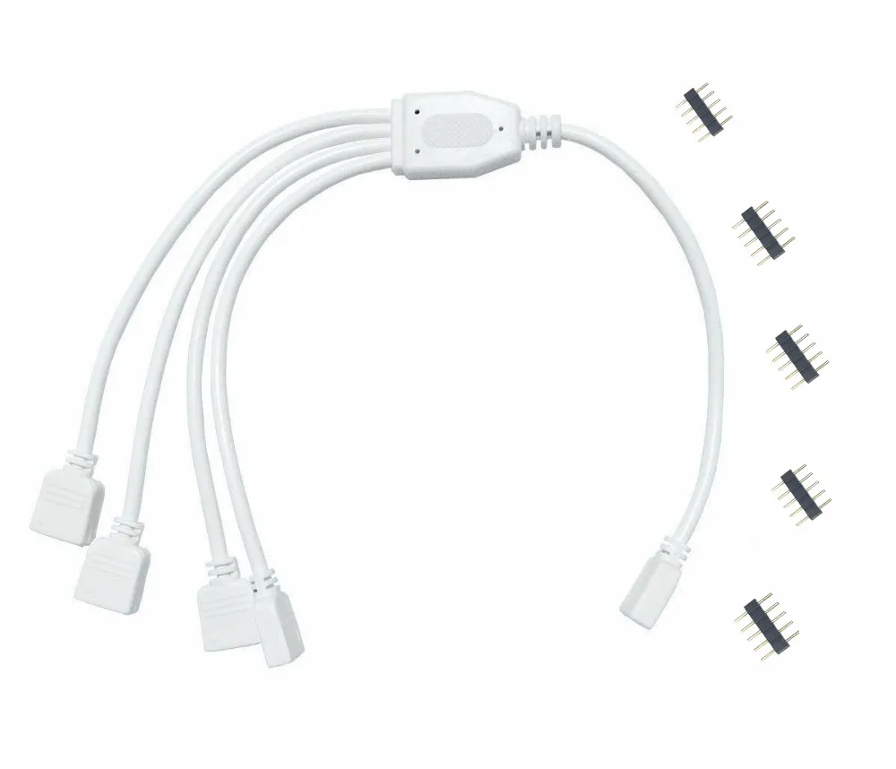 5pin коннектор RGBW HUB 1-2 3 4 порта разветвитель гнездовой удлинитель кабель для SMD 5050