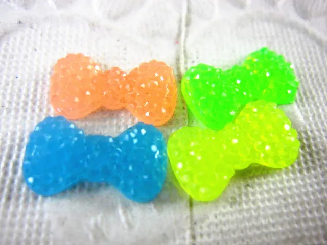 

200pcs/lot kawaii resin flowers mix colors DIY resin cabochons accessories 12*7mm