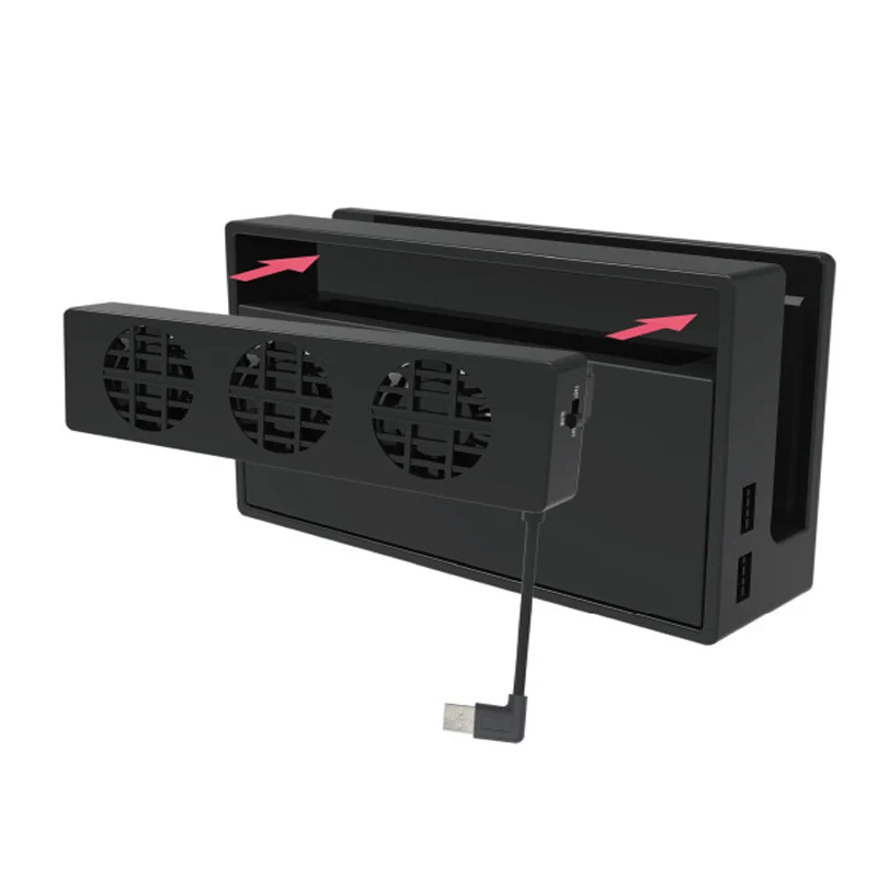 

Cooler Fan,USB External 3-Fan Super Turbo Temperature Control Cooler Dock Base Cooling Fan For Nintend Switch NS Gaming Console