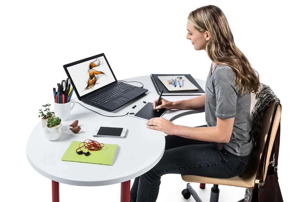 1 год гарантии Wacom Intuos Draw CTL 490 цифровой графический рисунок планшеты Pad 2048 уровней