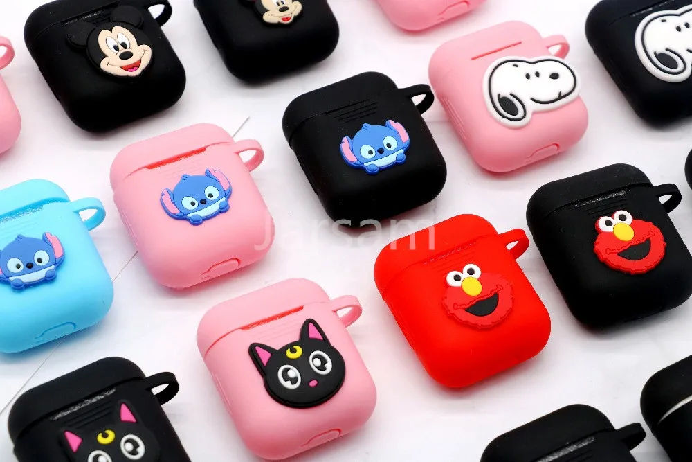 Мультяшный беспроводной Чехол для наушников для Apple AirPods, силиконовый чехол для зарядки наушников s для Airpods 2, защитный чехол