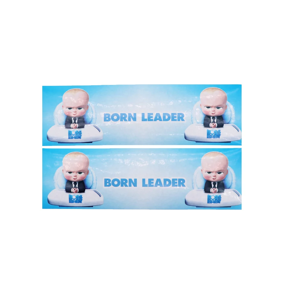 bottle lable 6pcs Одноразовые наборы посуды Boss Baby День рождения гирлянды-флажки детские украшения воздушный шар вечерние поставщик - Цвет: bottle lable 6pcs