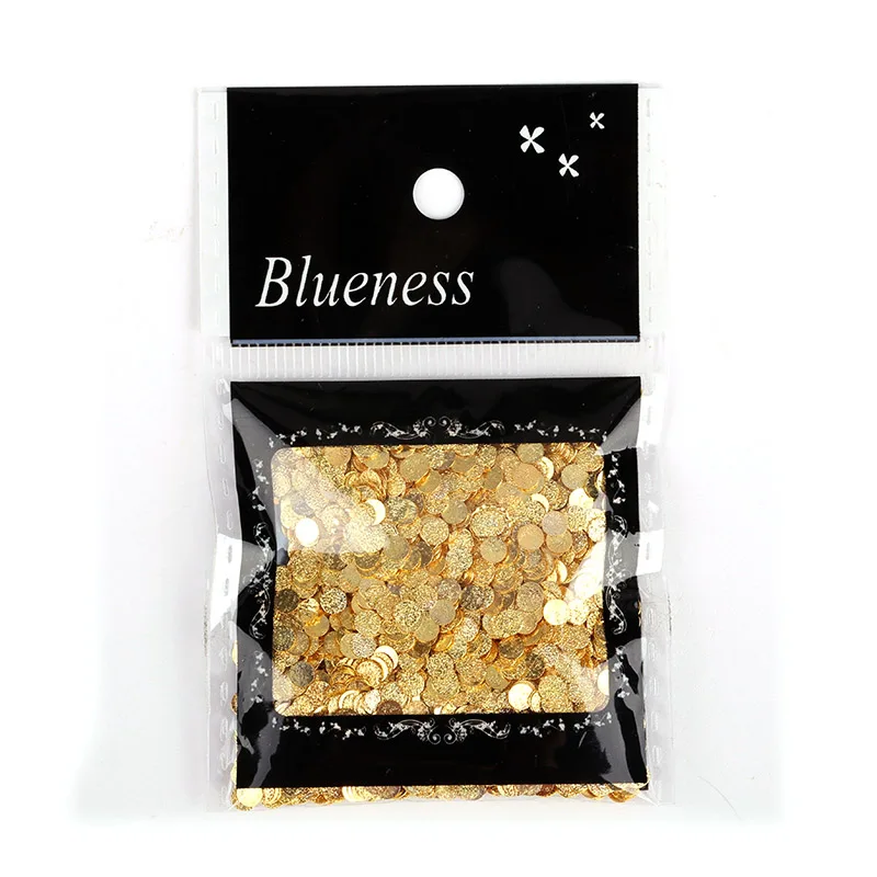 1 упак./лот 3D украшение для ногтей красота круглый золотой скраб дизайн DIY амулеты