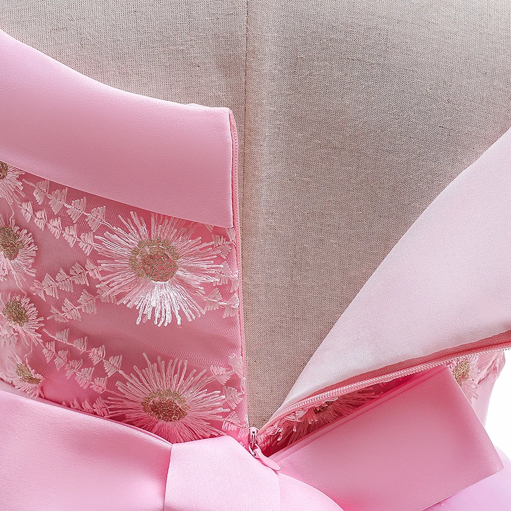 Новое Элегантное платье с кружевом и вышивкой для девочек вечерние бретель через