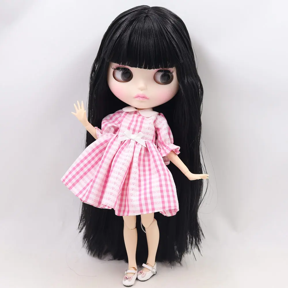 Фото ICY Nude Blyth кукла для серии No. BL9601 черные волосы резные губы матовые лица суставы тела 1/6 bjd №2