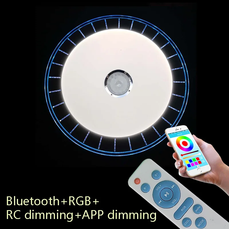 Розовый Современный ультра-тонкий светодиодный потолочный светильник s RGB с регулируемой яркостью и пультом дистанционного управления+ Приложение Bluetooth музыкальный светильник для спальни умные потолочные лампы - Цвет корпуса: Розовый