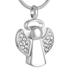 MJD9129 скидка! Большая распродажа 50% скидка Ангел из нержавеющей стали 316L, ожерелье с подвеской в виде урны, памятные сувениры (только подвеска)