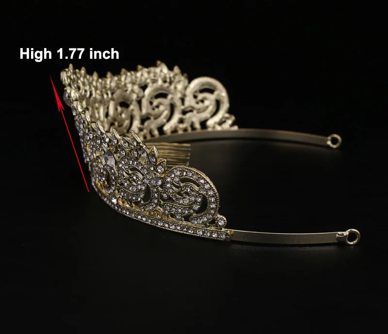 Свадебная Тиара для подружки невесты с цветами девочек золотого цвета