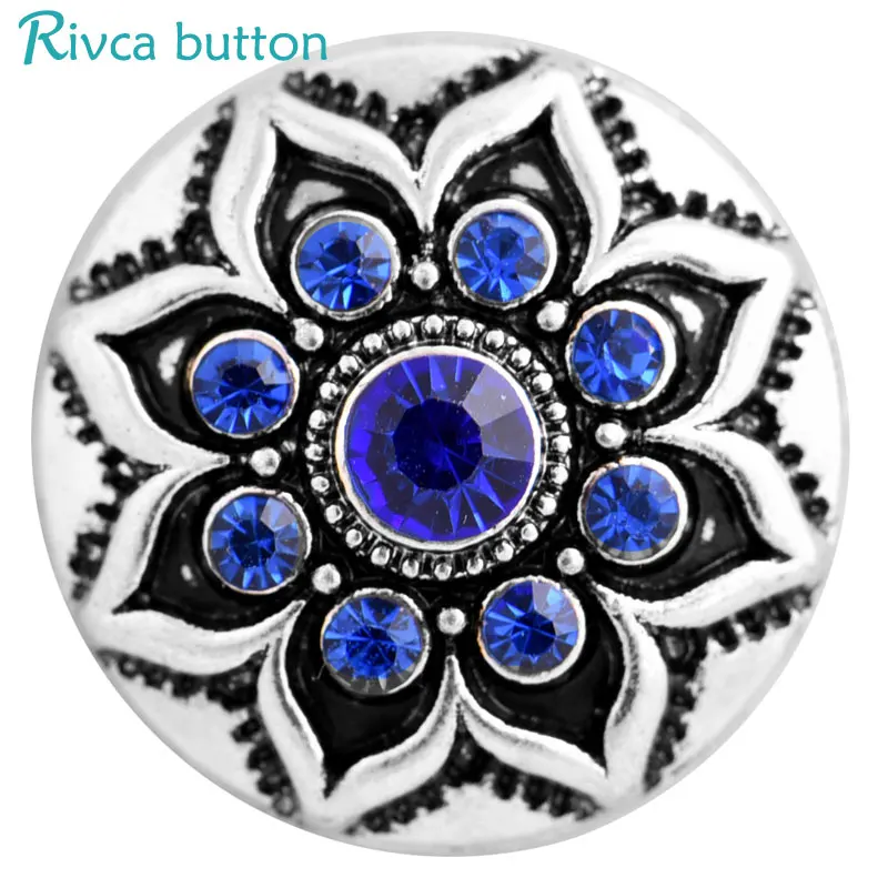 Браслеты Rivca с кнопками застежками для женщин 4 цвета античное посеребрение 18 мм