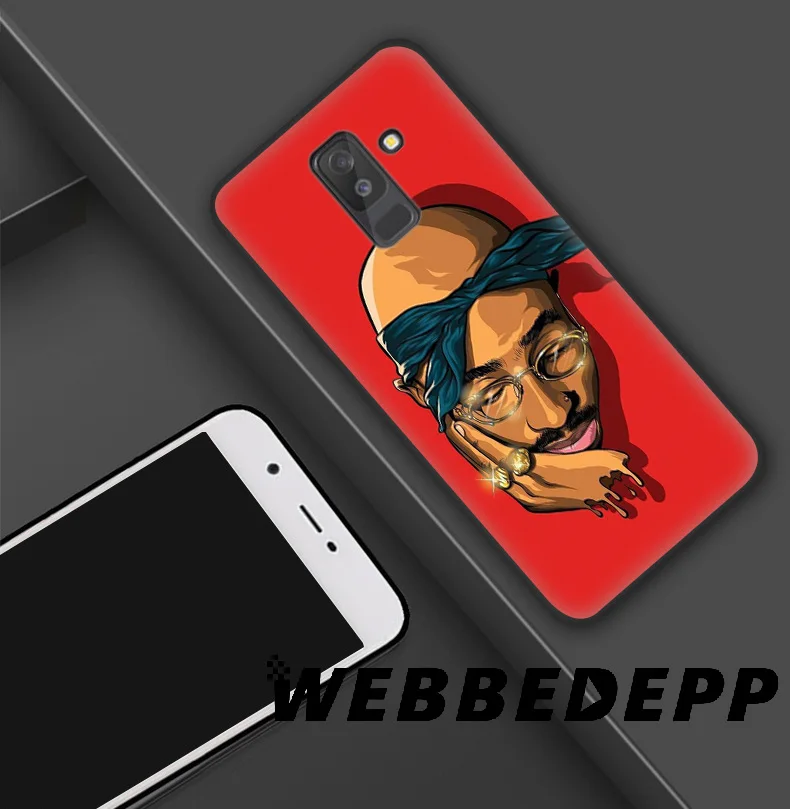 WEBBEDEPP Tupac 2 Pac Рэппер Мягкий силиконовый чехол для Samsung Galaxy A9 A8 A7 A6 Plus 2018 A5 A3 2017 2016 Note 9