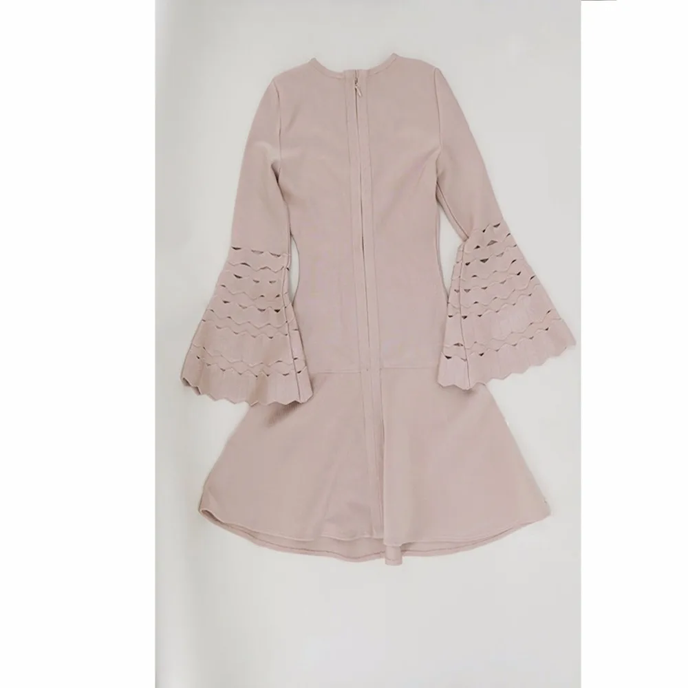 Высокое качество Для женщин Сексуальная Flare рукавом плиссированные платья