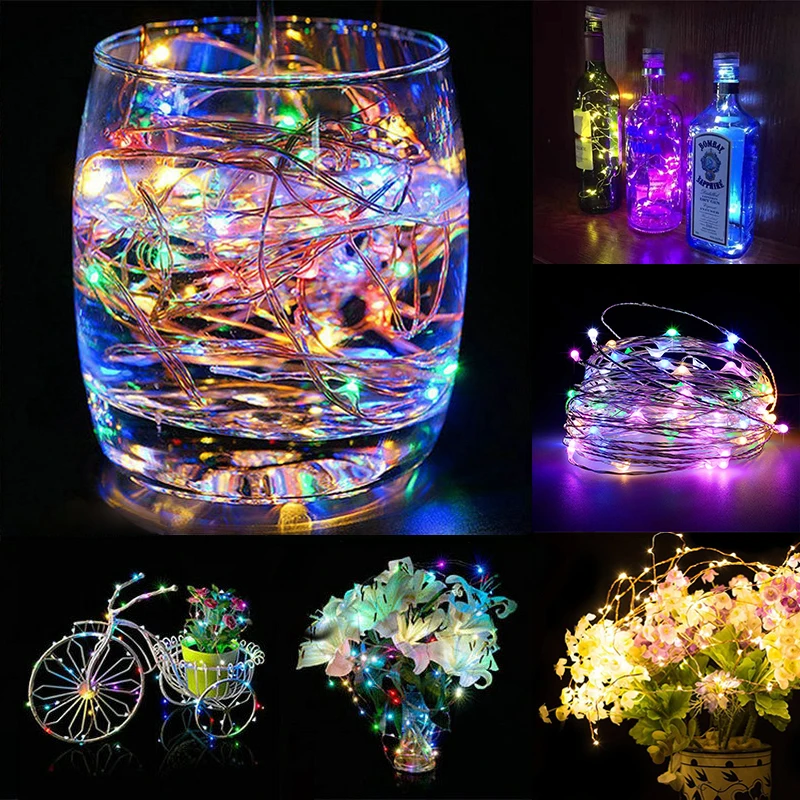 Светильники в форме винных бутылок 2 м Светодиодные пробковые Звездные гирлянды