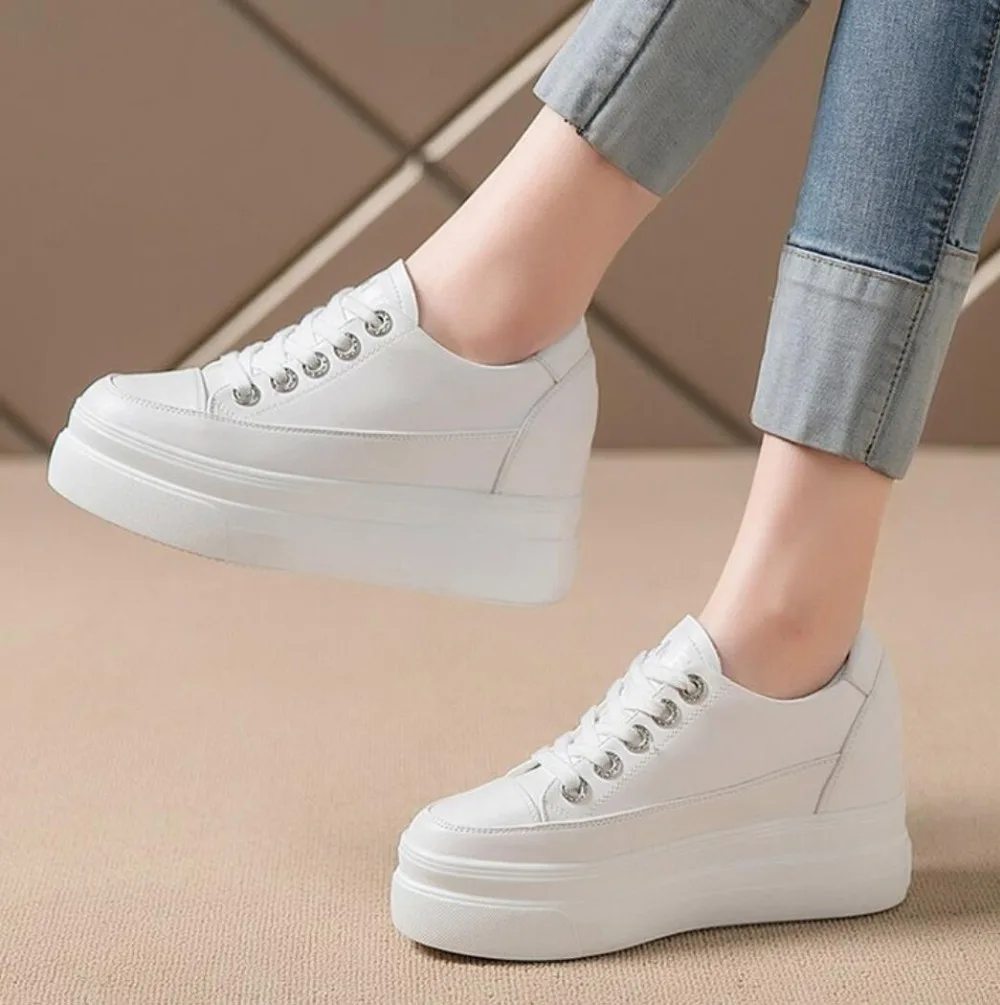 

Women White Sneakers Fashion Platform Sneakers New Autumn Women Shoes For Woman Casual Shoes Wild Platform Heels Female Leisure