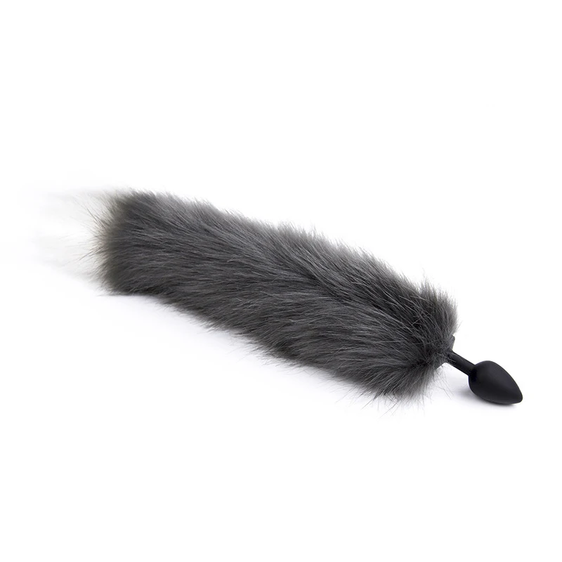 Faux fox tail butt plug silicone anal tails sex toys for women adult games products Gradient |