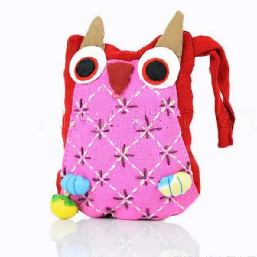 M045 женские кошельки милые Мультяшные Совы серии Национальный Стиль Хлопок Ткань