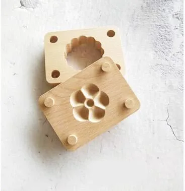 4 стиля Wwooden двухслойная форма для бисквита лунного торта Кондитерские DIY формы ручной работы мыло печенье Украшение для лунного пряника