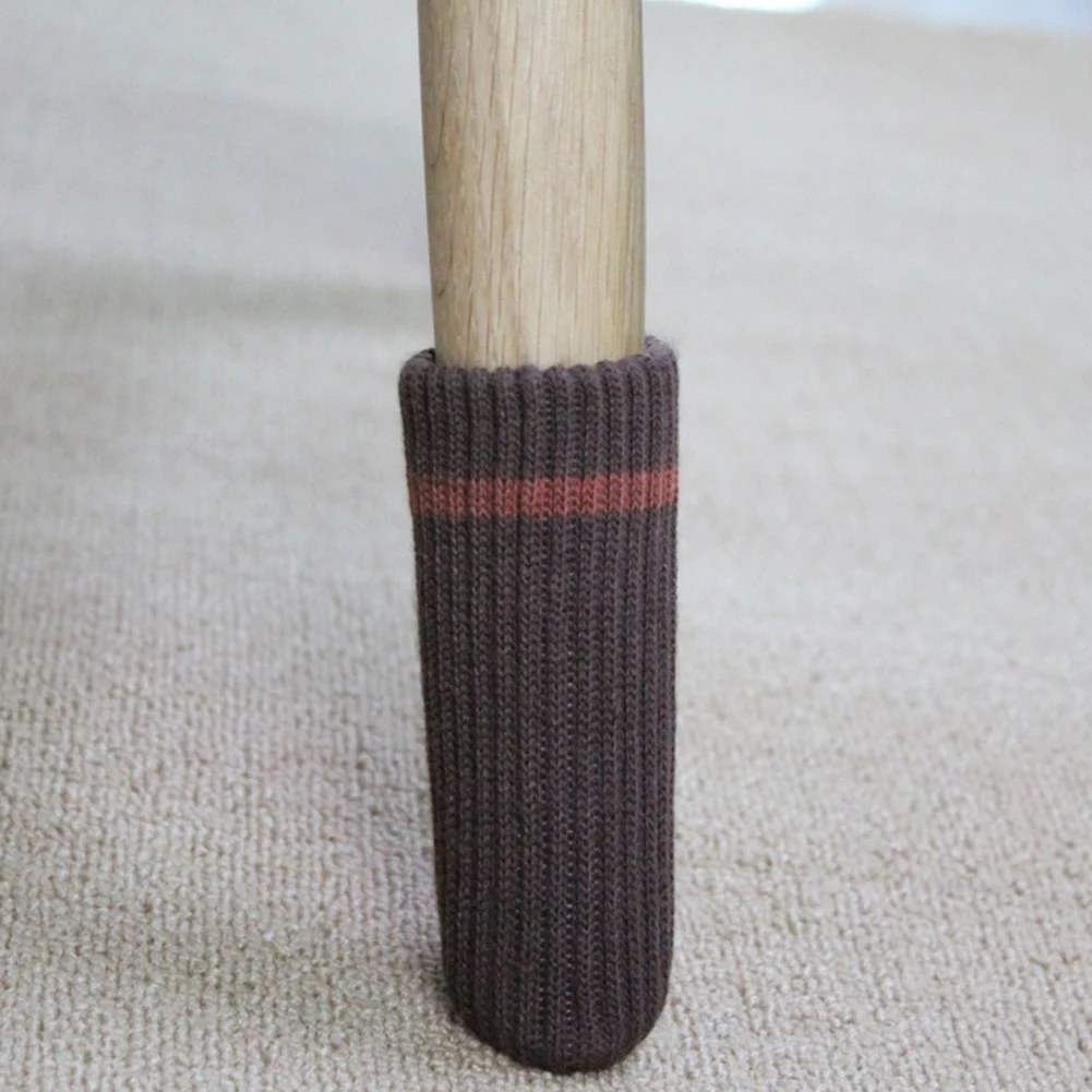 4 шт. вязальное кресло ноги Защитные носки мебель рукав Противоскользящий стол