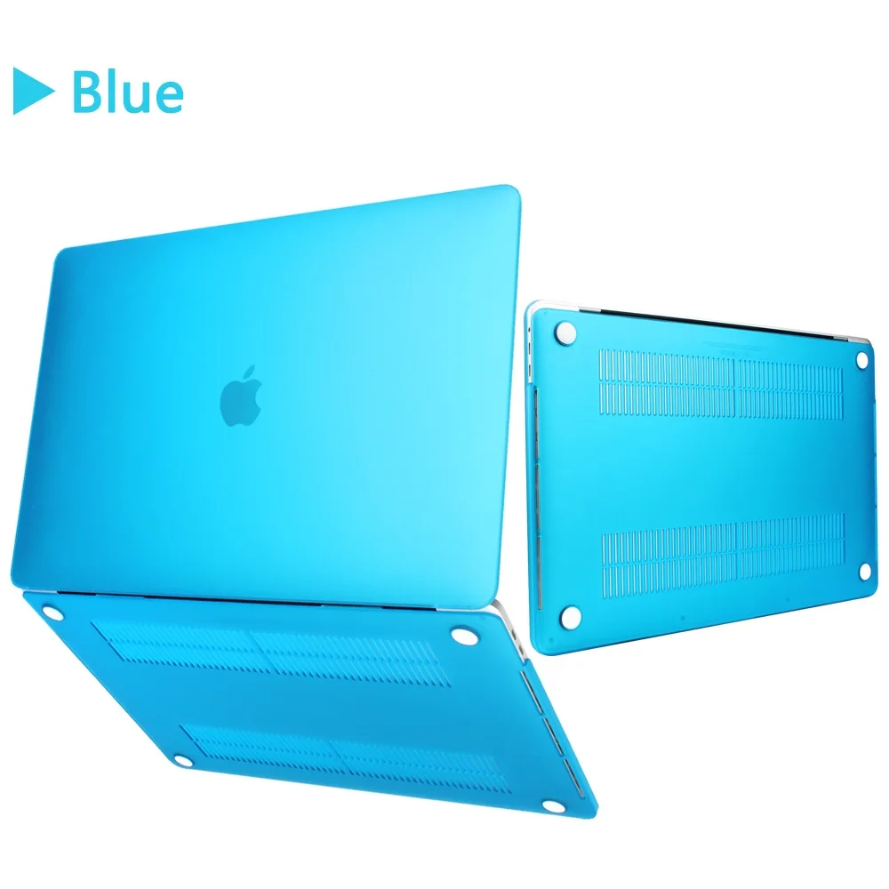 Light Blue Матовый Жесткий чехол для нового MacBook Pro Air 11 12 13 15 дюймов с retina& Touch Bar A1932 A1706 A1707 Pro 1" 15" Чехол - Цвет: Light Blue