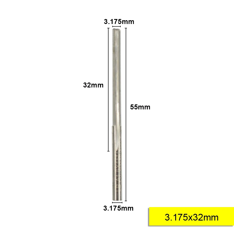 10pcs 3.175x32mm XCAN 10 шт 3,175 хвостовик 2 Флейта прямой слот карбид фреза 12-32 мм для дерева МДФ пластик фрезерование гравировка - Длина режущей кромки: 10pcs 3.175x32mm