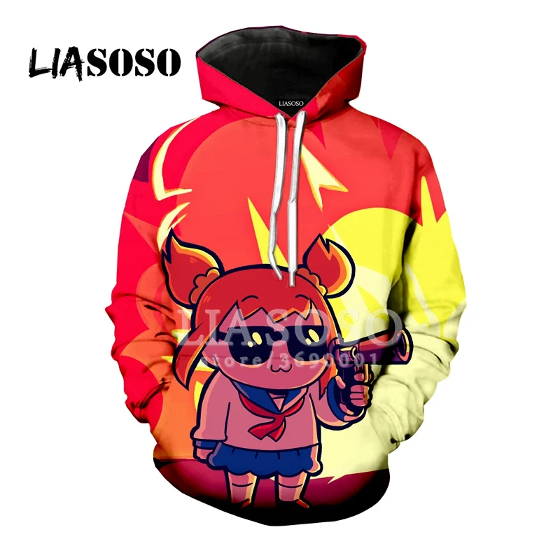 LIASOSO/3D принт женские и мужские толстовки с капюшоном аниме поп команда Epic Kawaii