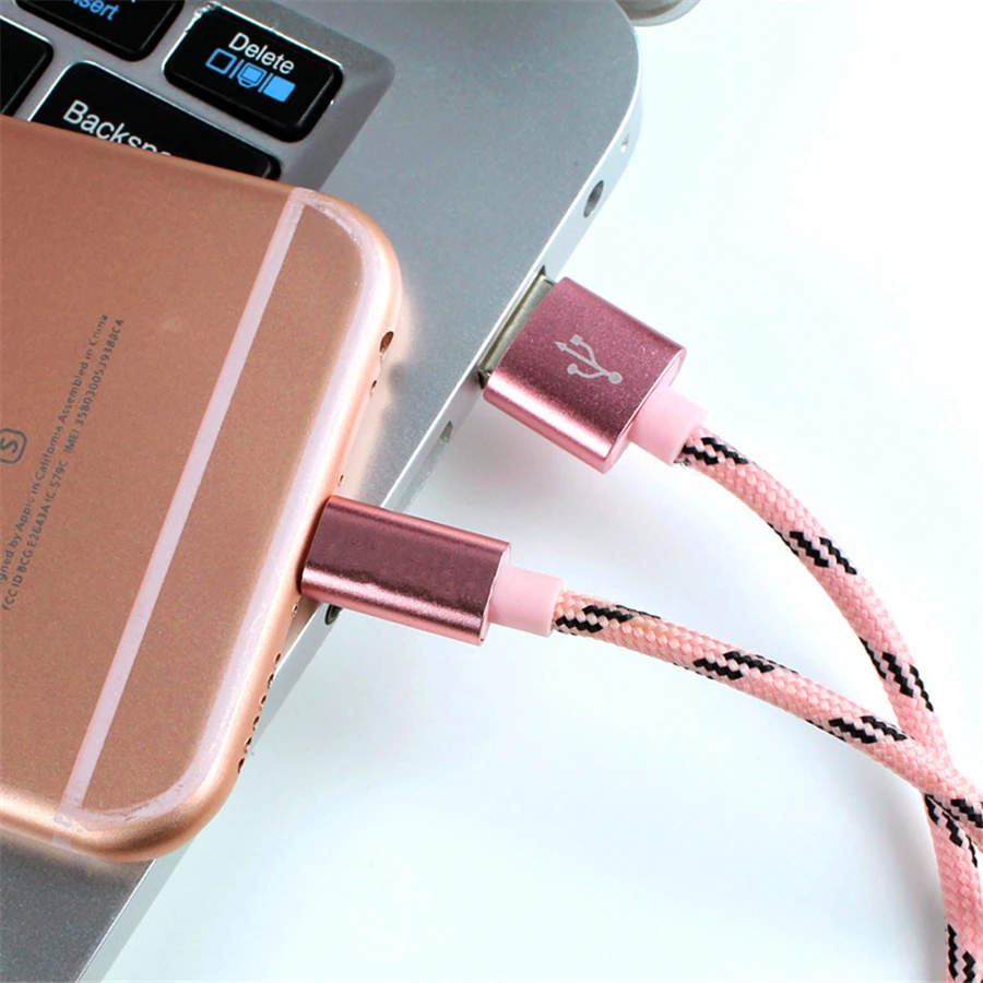 1 м/2 м/3 м длинный для iPhone 6 шнур зарядного устройства Прочный Плетеный 8 контактный