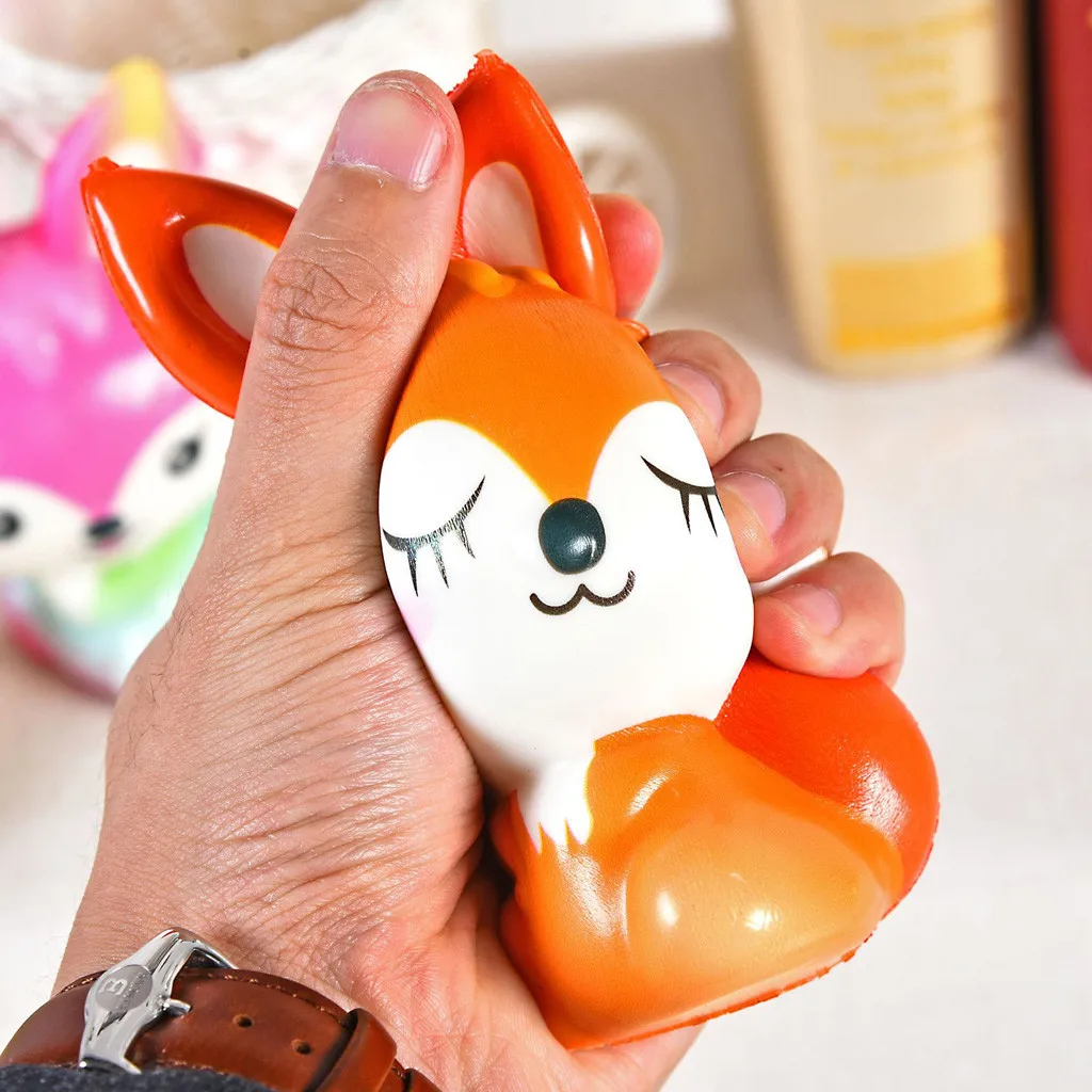 Squishies новинка игрушки Kawaii лиса медленно поднимающийся крем Ароматические игрушки для снятия стресса Подарки Забавные игрушки juguetes antiestres# S20