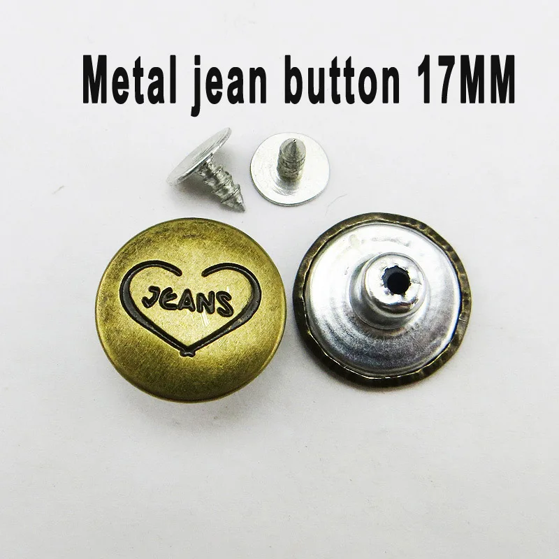 Брендовые металлические джинсы на кнопках с буквами 17 мм 50 шт. круглые Швейные